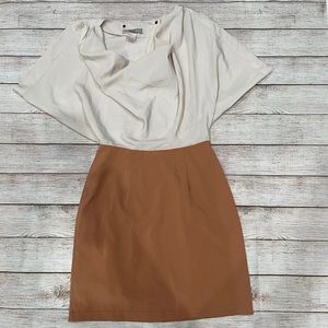 Love21 Neutral Color Block Dress